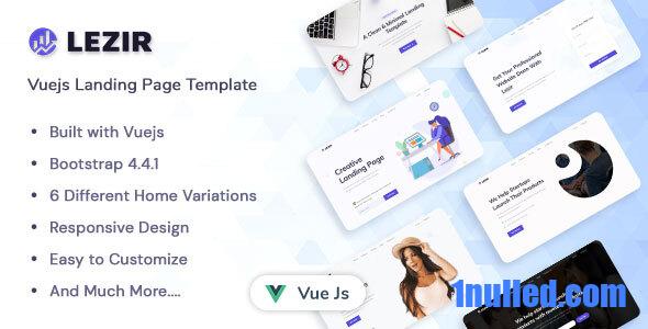 Lezir Nulled - Шаблон целевой страницы Vuejs