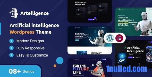 Artelligence v2.0 Nulled - Тема WordPress для искусственного интеллекта и робототехники