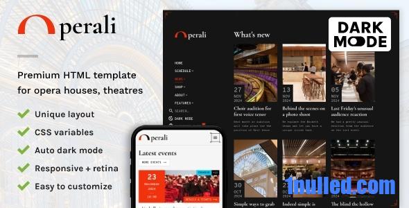 Operali Nulled - HTML-шаблон сайта театра и исполнительского искусства