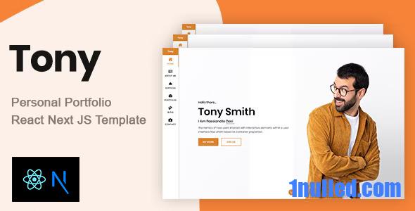 Tony – React NextJs Personal Portfolio Template - 