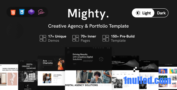 Mighty Nulled - Шаблон витрины портфолио креативного агентства