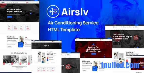 Airslv Nulled - HTML-шаблон услуг по отоплению, кондиционированию воздуха