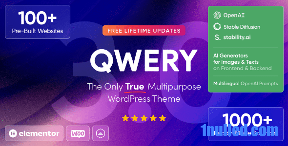 Qwery v3.2 Nulled - Многоцелевая бизнес-тема WordPress WooCommerce + ChatGPT