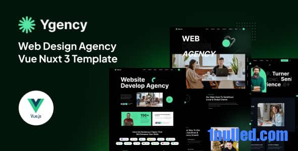 Ygency Nulled - Шаблон Vue Nuxt для агентства веб-дизайна