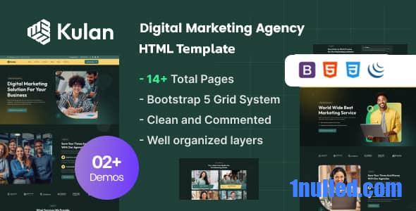 Kulan v1.0 Nulled - HTML-шаблон агентства цифрового маркетинга