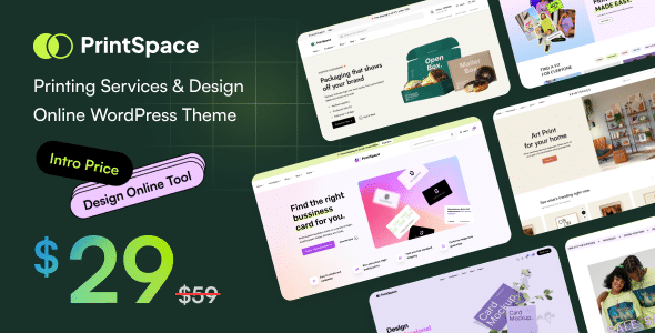 PrintSpace v1.1.8 Nulled - Тема WordPress для дизайна полиграфических услуг в Интернете WooCommerce