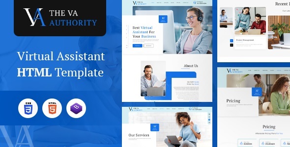 The VA Authority Nulled - HTML-шаблон виртуального помощника