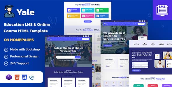 Yale Nulled - Образовательный HTML-шаблон