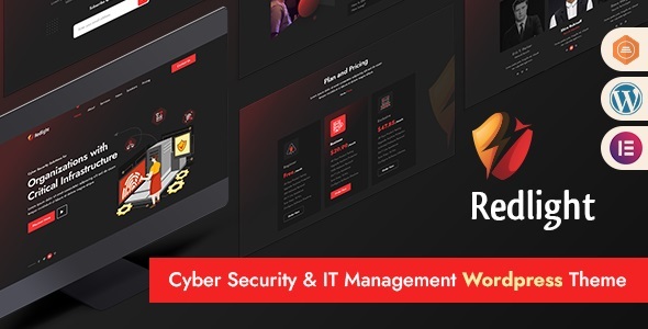 Redlight v1.0 Nulled - Тема WordPress для управления кибербезопасностью и ИТ