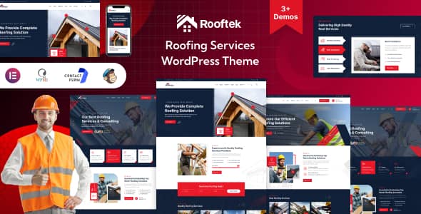 Rooftek v1.0 Nulled - Тема WordPress «Кровельные услуги»