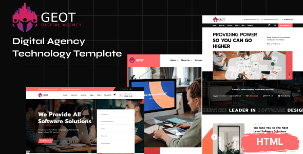 Geot Nulled - HTML-шаблон для цифровых агентств и технологий