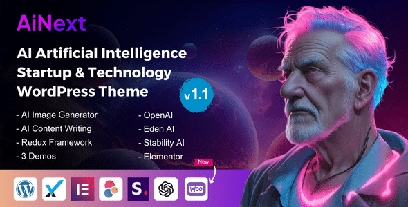 AiNext v1.1 Nulled - Тема WordPress для стартапа AI-агентства
