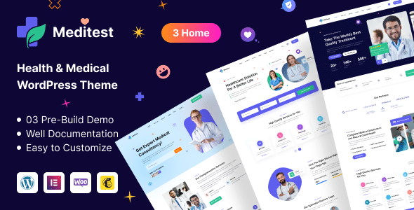 Meditest v1.1.3 Nulled - Тема WordPress для медицинских больниц