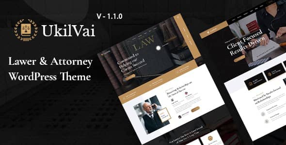 Ukilvai v1.1.2 Nulled - WordPress тема «Юрист-адвокат»