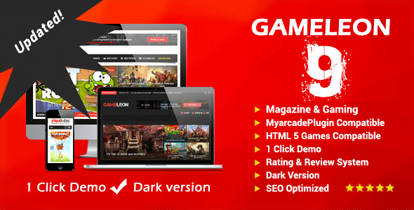 Gameleon v9.6 Nulled - Аркадная тема журнала WordPress