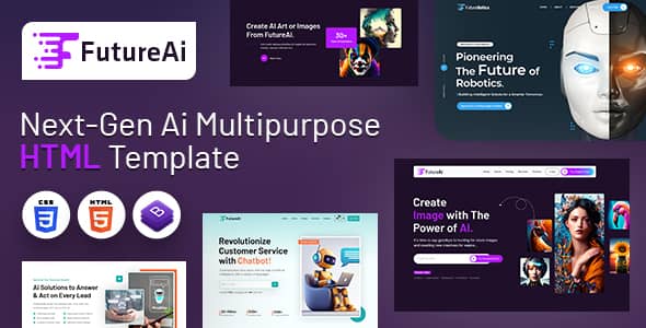 Future AI Nulled - Многоцелевой HTML-шаблон для робототехники