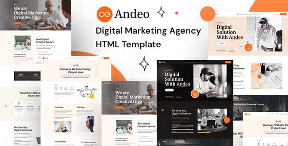 Andeo Nulled - HTML-шаблон агентства цифрового маркетинга