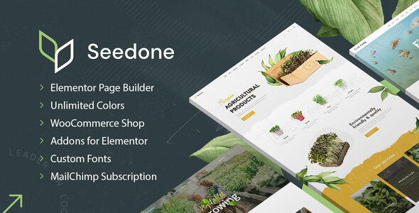 SeedOne v0.0.2 Nulled - Тема WordPress «Сельское хозяйство»