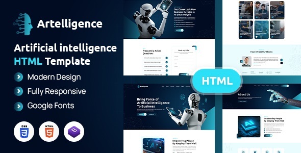 Artelligence Nulled - HTML-шаблон AI Robotics