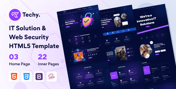 Techy – IT Solution Web Security HTML5 Template - 