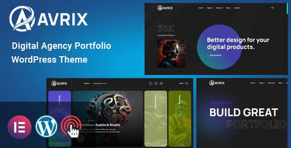 Avrix v1.1 Nulled - Портфолио цифровых агентств WordPress