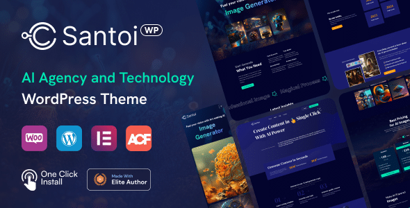 Santoi v1.2 Nulled - Тема WordPress для агентств искусственного интеллекта и технологий