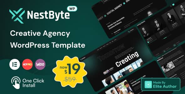 Nestbyte v1.1 Nulled - Тема WordPress для креативных агентств и стартапов