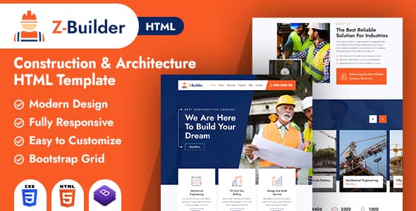 Z-Builder Nulled - Строительный HTML-шаблон Elementor