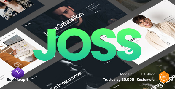 Joss Nulled - Одностраничный шаблон резюме для личного портфолио