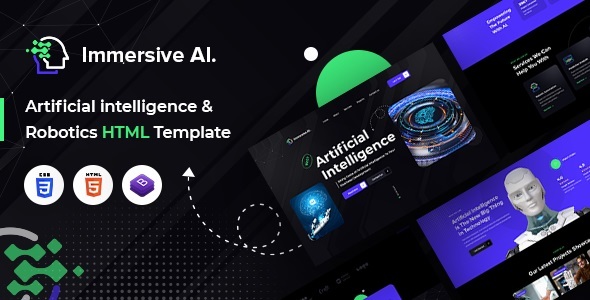 Immersive AI Nulled - HTML-шаблон по робототехнике