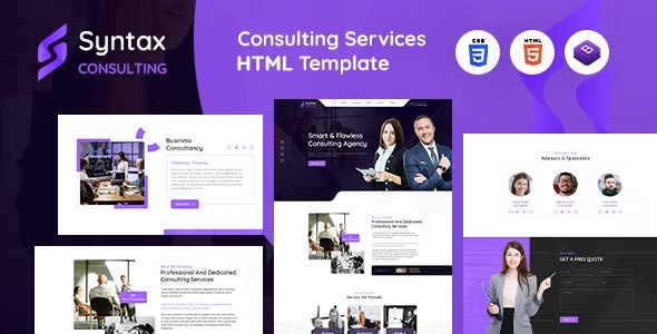 Syntax Nulled - HTML-шаблон консалтинговых услуг