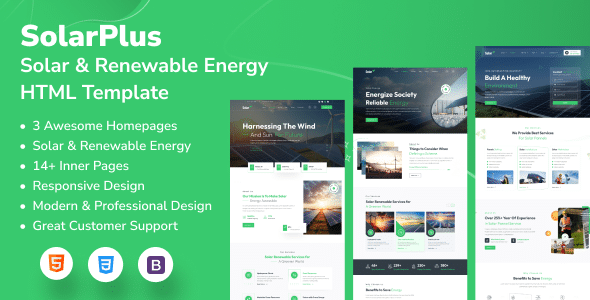 SolarPlus Nulled - HTML-шаблон солнечной возобновляемой энергии