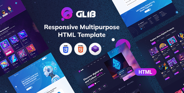 Glib Nulled - Адаптивный многоцелевой HTML-шаблон