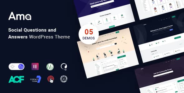 AMA v1.4.0 Nulled - Тема WordPress для форума bbPress с социальными вопросами и ответами