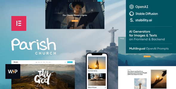 Parish v1.0 Nulled - Тема WordPress для церкви, религии и благотворительности