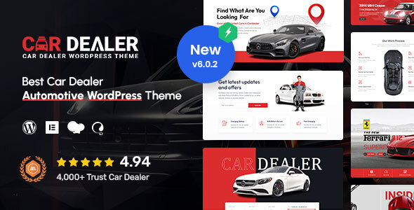 Car Dealer v6.0.5 Nulled - Автомобильная адаптивная тема WordPress