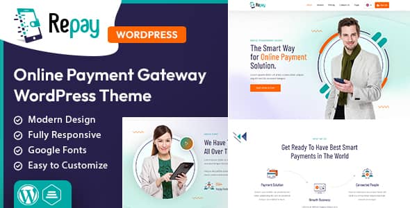 Repay v1.0 Nulled - Тема WordPress для платежного шлюза