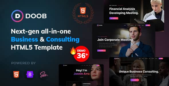 Doob Nulled - Шаблон Bootstrap 5 для бизнес-консалтинга