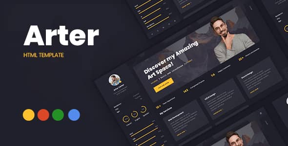 Arter Nulled - Шаблон портфолио резюме резюме