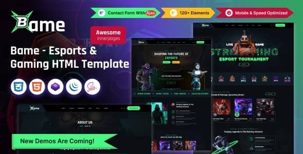 Bame Nulled - HTML-шаблон киберспортивных игр