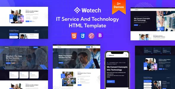 Wotech Nulled - HTML-шаблон для ИТ-услуг и бизнеса