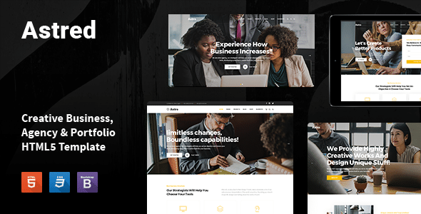Astred Nulled - Современный многоцелевой HTML-шаблон