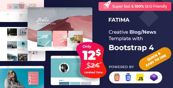 Fatima Nulled - Шаблон личного блога