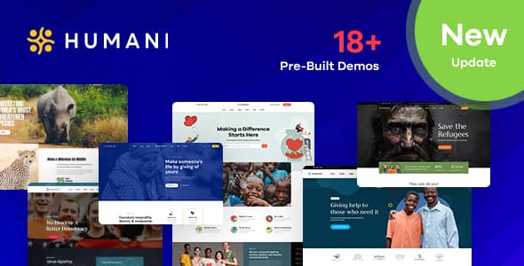 Humani v1.2.2 Nulled - Тема WordPress для некоммерческих и благотворительных организаций