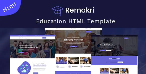 Remakri Nulled - HTML-шаблон образовательного курса