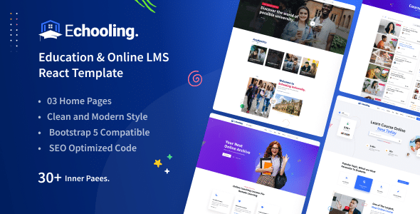 Echooling Nulled - Образовательный шаблон React