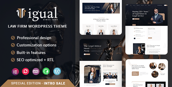 Igual v1.0.6 Nulled - WordPress тема юридической фирмы