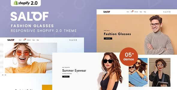 Salof v1.0 Nulled - Адаптивная тема Shopify 2.0 для модных очков