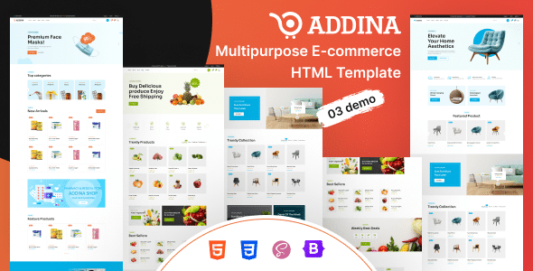 Addina Nulled - HTML-шаблон электронной коммерции