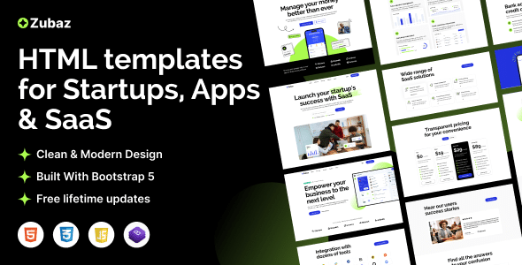 Zubaz Nulled - Html-шаблон SaaS для стартапа